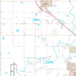 Premium Style Wall Map of Lubbock, TX