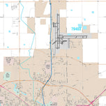 Premium Style Wall Map of Lubbock, TX