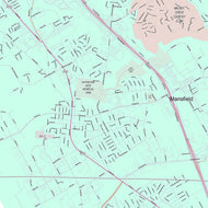 Premium Style Wall Map of Mansfield, TX