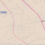 Colorcast Zip Code Style Wall Map of Mansfield, TX