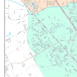 Premium Style Wall Map of Mansfield, TX