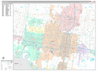 Premium Style Wall Map of McAllen, TX