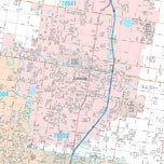 Premium Style Wall Map of McAllen, TX
