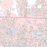 Premium Style Wall Map of McKinney, TX