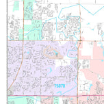 Premium Style Wall Map of McKinney, TX