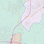 Colorcast Zip Code Style Wall Map of McKinney, TX