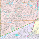 Premium Style Wall Map of McKinney, TX