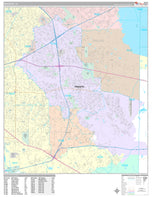 Premium Style Wall Map of Mesquite, TX