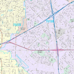 Premium Style Wall Map of Mesquite, TX