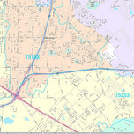 Premium Style Wall Map of Mesquite, TX