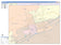 Colorcast Zip Code Style Wall Map of Midland, TX