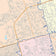 Colorcast Zip Code Style Wall Map of Midland, TX