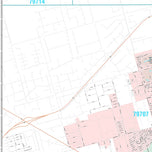 Premium Style Wall Map of Midland, TX