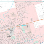 Premium Style Wall Map of Midland, TX