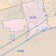 Colorcast Zip Code Style Wall Map of Midland, TX
