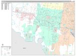 Premium Style Wall Map of Mission, TX