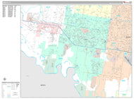 Premium Style Wall Map of Mission, TX