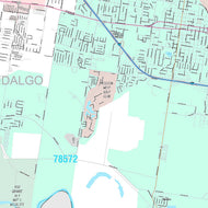 Premium Style Wall Map of Mission, TX