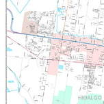 Premium Style Wall Map of Mission, TX
