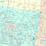 Premium Style Wall Map of Mission, TX