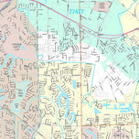 Premium Style Wall Map of Missouri City, TX