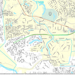 Premium Style Wall Map of Missouri City, TX