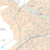 Premium Style Wall Map of New Braunfels, TX