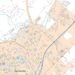 Premium Style Wall Map of New Braunfels, TX