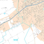 Premium Style Wall Map of New Braunfels, TX