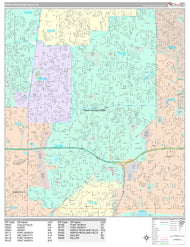 Premium Style Wall Map of North Richland Hills, TX