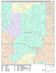 Premium Style Wall Map of North Richland Hills, TX