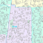 Premium Style Wall Map of North Richland Hills, TX