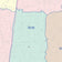 Colorcast Zip Code Style Wall Map of North Richland Hills, TX
