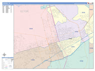 Colorcast Zip Code Style Wall Map of Odessa, TX
