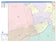 Colorcast Zip Code Style Wall Map of Odessa, TX