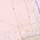 Colorcast Zip Code Style Wall Map of Odessa, TX
