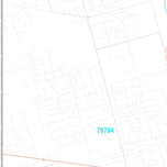 Premium Style Wall Map of Odessa, TX