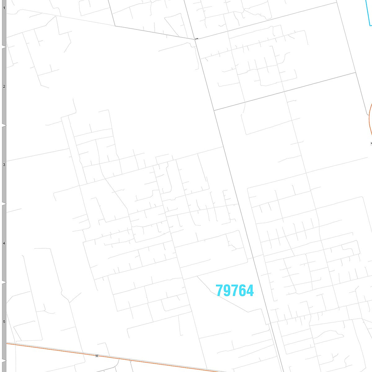 Premium Style Wall Map of Odessa, TX