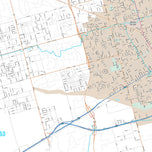 Premium Style Wall Map of Odessa, TX