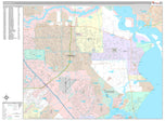 Premium Style Wall Map of Pasadena, TX