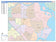 Colorcast Zip Code Style Wall Map of Pasadena, TX