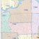 Colorcast Zip Code Style Wall Map of Pasadena, TX