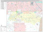 Premium Style Wall Map of Pearland, TX