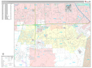Premium Style Wall Map of Pearland, TX