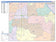 Colorcast Zip Code Style Wall Map of Pearland, TX