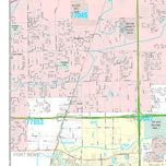 Premium Style Wall Map of Pearland, TX