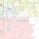 Premium Style Wall Map of Pearland, TX