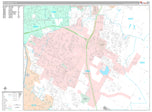 Premium Style Wall Map of Pflugerville, TX