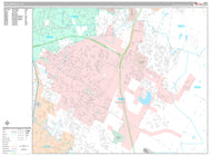 Premium Style Wall Map of Pflugerville, TX