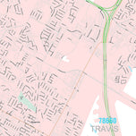 Premium Style Wall Map of Pflugerville, TX